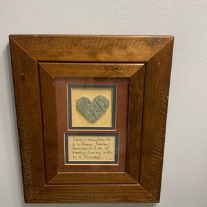 Wood Framed With Quilted Heart and Blessing